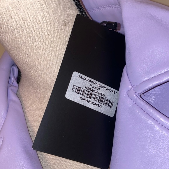 NWT Killstar Disharmony spiked leather jacket lilac purple 3XL RUNS SMALL - Picture 6 of 6